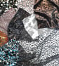 Slow stitching kit, fabric remnants - animal print theme - Image 3