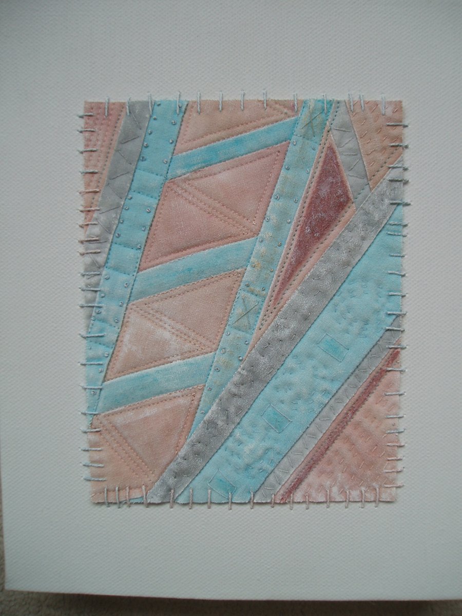 FABRIC ART. St Pancras International London Embroidered Textile.