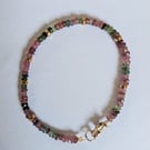Tourmaline Gold Filled Beaded Bracelet