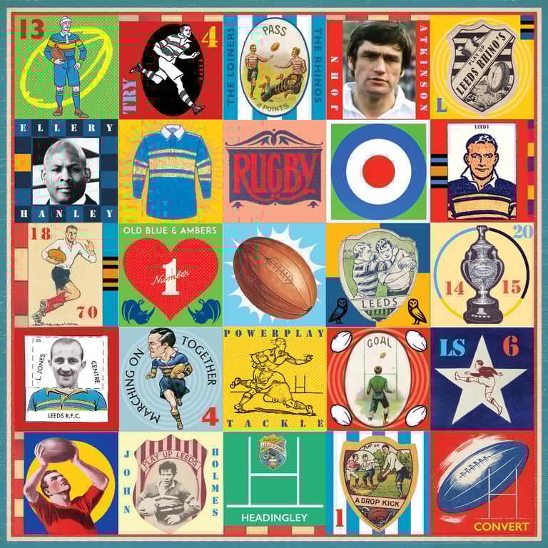 Leeds Rhinos Pop Art Rugby Print