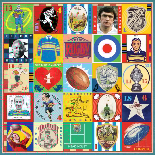 Leeds Rhinos Pop Art Rugby Print