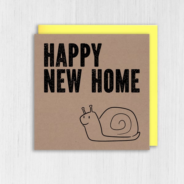 Kraft snail new home card: Happy new home