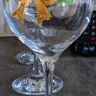 Holly motive wine glasses