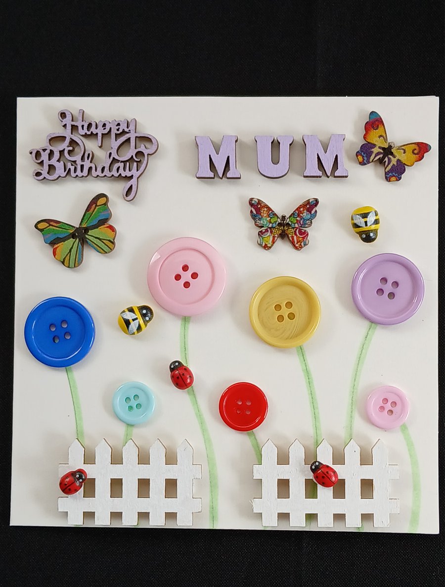 Handmade, Mum birthday card 