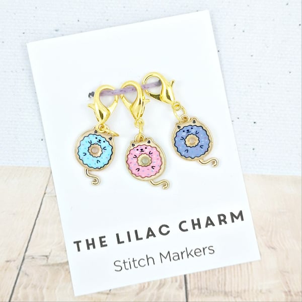 Cat Donut Stitch Markers
