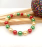 Pearl Bracelet - Christmas Bauble Inspired Pearl Bracelet - Festive Jewellery