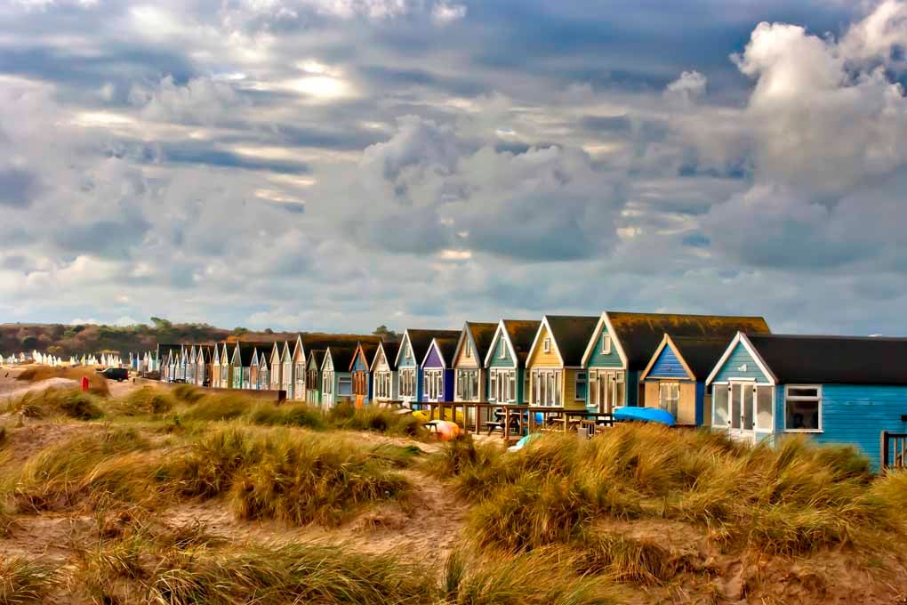 Beach Huts Hengistbury Head Dorset Coast Photograph Print
