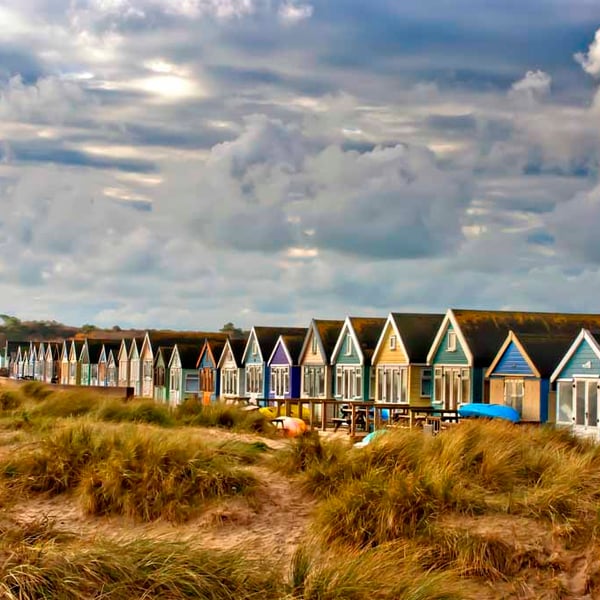 Beach Huts Hengistbury Head Dorset Coast Photograph Print