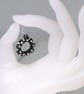 Black and Silver Wreath Earrings - Image 5