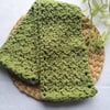 Seconds Sunday Pistachio Green Crochet Infinity Scarf Pure Wool & Alpaca Blend