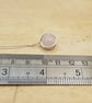 Minimalist Rose Quartz circle necklace. Pink Reiki jewelry. January Birthstone  - Image 4