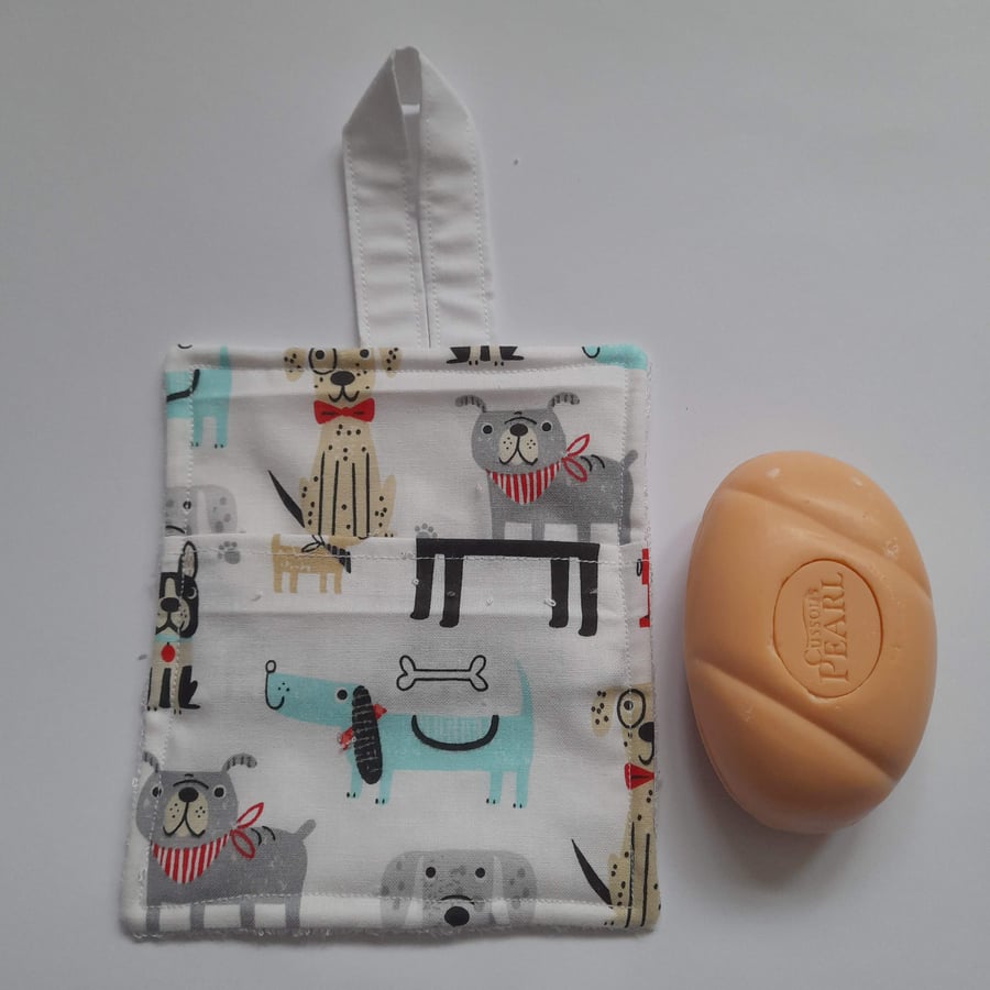 Dog Design Fabric Soap holder, Soap Saver