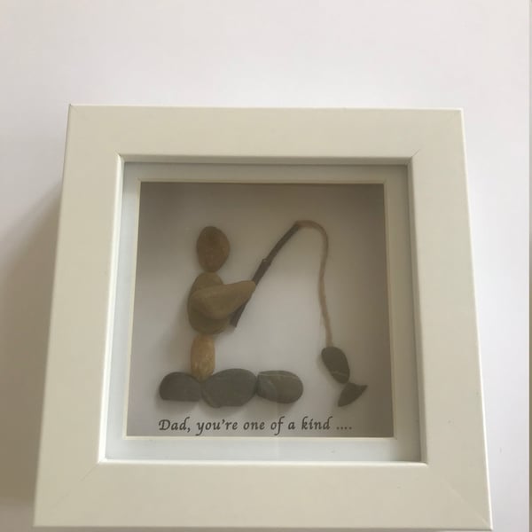 Father's Day Box Frame, Father's Day Gifts, Father's Day Frame Gift, Pebble At F