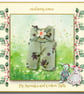 Sage Green and Purple Dungarees to fit the Pip Squeaks and Cotton Tails 