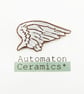 Angel wing ceramic brooch - Image 1