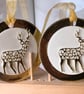 Handmade Gold Reindeer Christmas Ornament, Elegant Tree Decor - Image 7