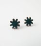 Starburst stud earrings, blue green. - Image 2