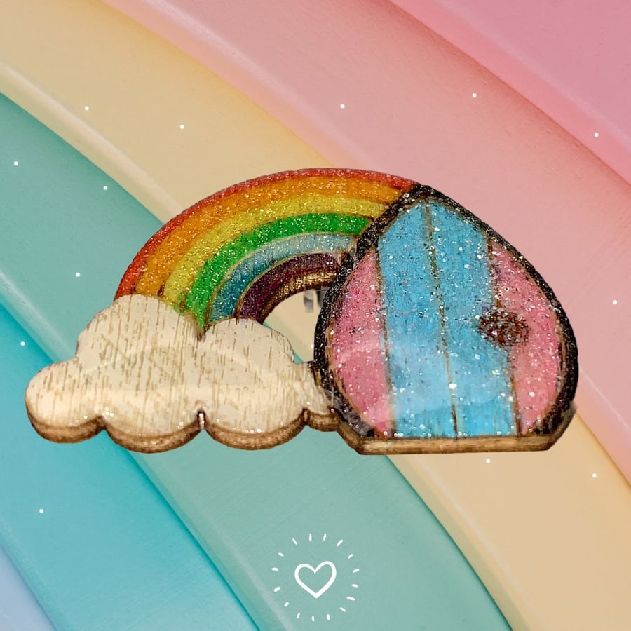 LGBTQ Modern Pride Flag Rainbow Pin Badge Brooch
