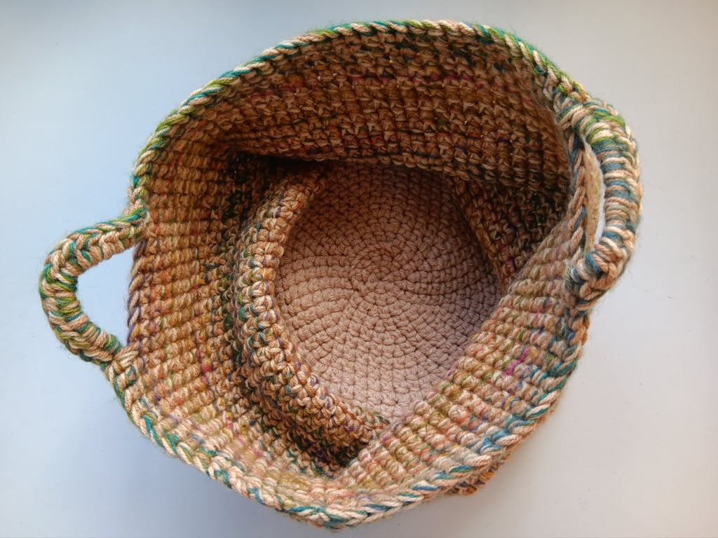 Crochet Basket Bag (Soft Rustic) - holds so much!