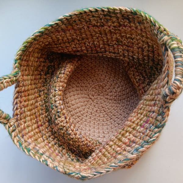 Crochet Basket Bag (Soft Rustic) - holds so much!