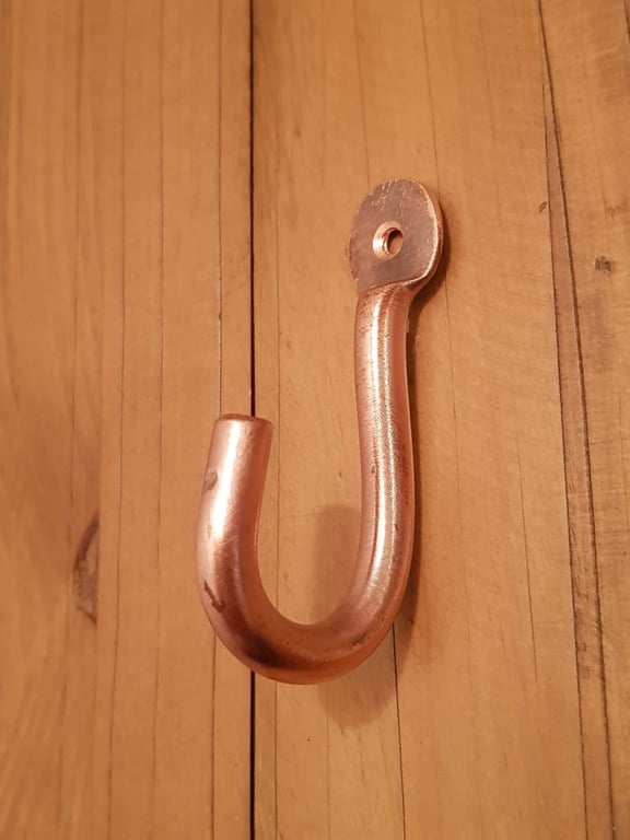 Medium Basic Copper Hook Hand Forged kitchen Bathroom Curtain Ties 