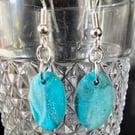 Handmade polymer clay and silver plated earrings