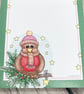 Notepad - A6 Recycled Paper Notepad - Christmas Robin - Image 4