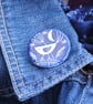 Round Ceramic Bird Brooch (Dark Blue) - Image 2