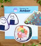 Korean Food Vinyl Sticker Set - Kimbap Jumeokbap Holographic Decals