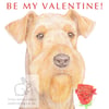 Angus the Airedale Terrier - Valentine Card