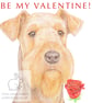 Angus the Airedale Terrier - Valentine Card - Image 1