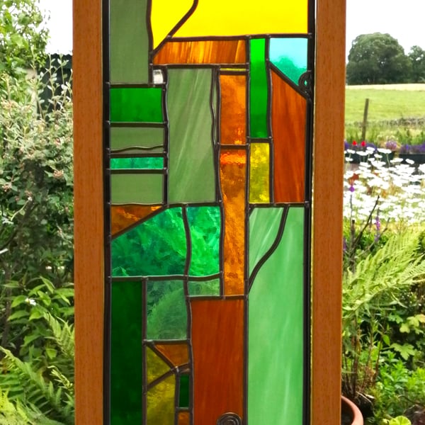 Comfort is a Hanging Stained Glass Effect Window Panel Suncatcher