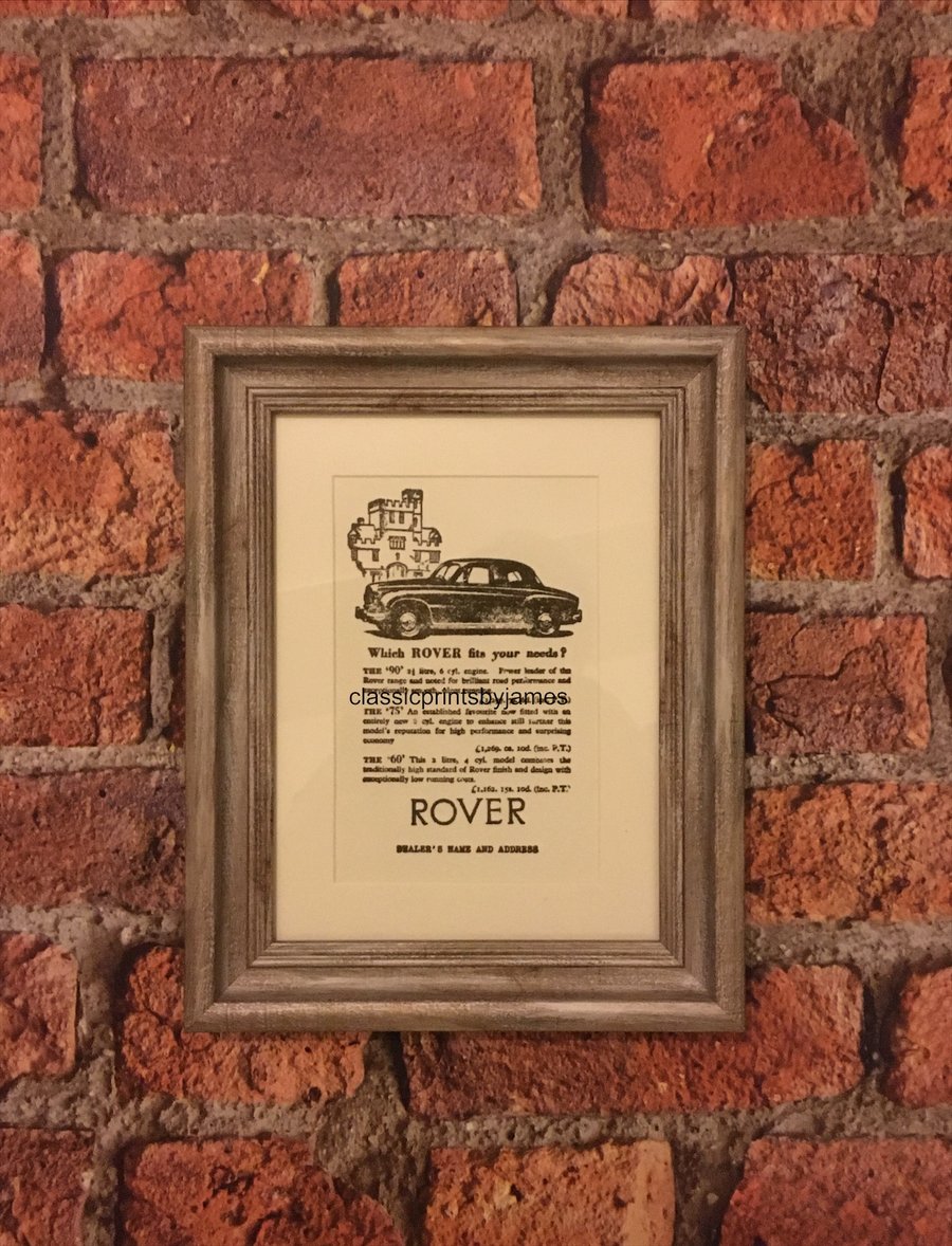 Rover 90 75 60 framed print