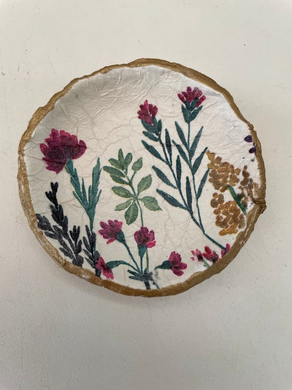 Decoupage small dish - 8cm in diameter