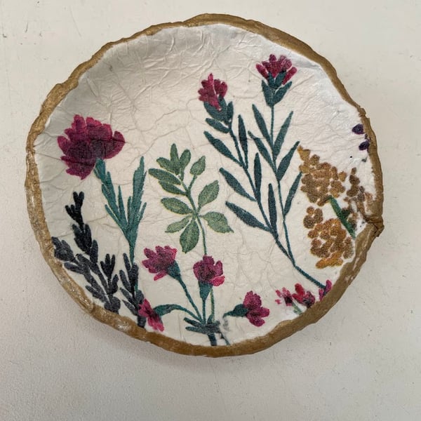 Decoupage small dish - 8cm in diameter
