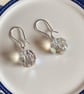 Upcycled vintage AB crystal earrings 