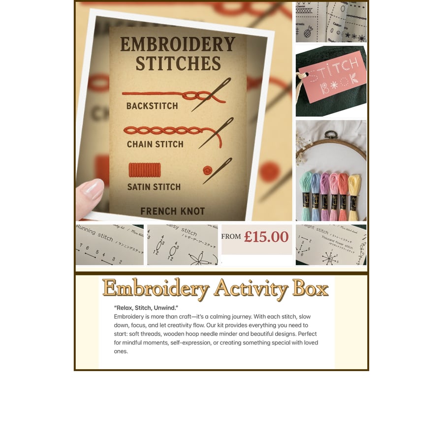 Embroidery relaxation box