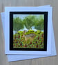 Hare greetings card original artwork