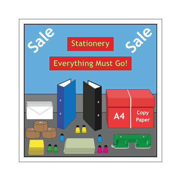 Stationery Sale Postcard