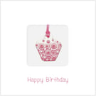 Strawberry Cupcake Ceramic Keepsake Card