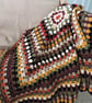 Reduced Sale  Crochet Square Blanket Autumn Colours - Image 1