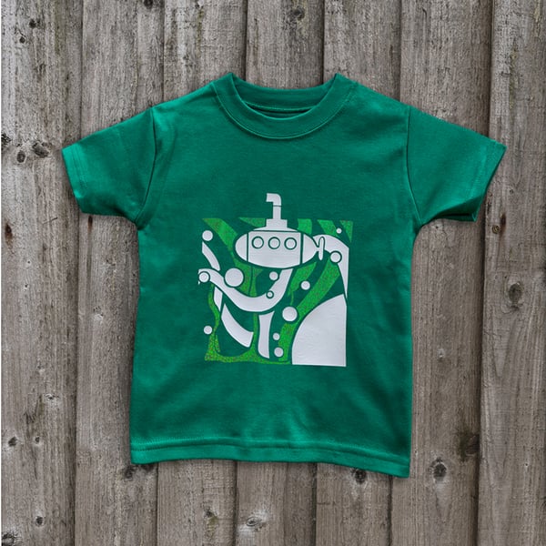 SUBMARINE Glow in the dark children's t shirt