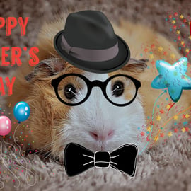 Happy Father's Day Card Guinea Pig 