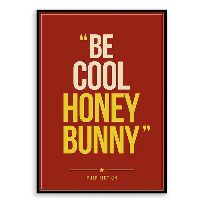 Pulp Fiction Quote Poster Print - Retro Typography Wall Art