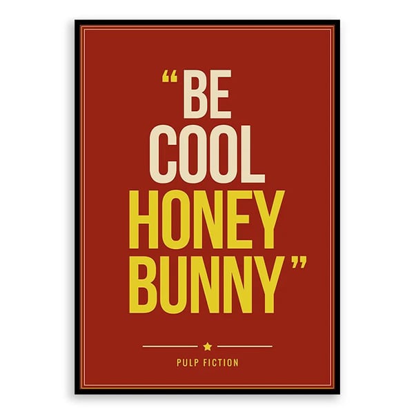 Pulp Fiction Quote Poster Print - Retro Typography Wall Art