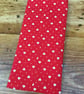 Glasses case - Red & white hearts and dots fabric glasses case - Image 2