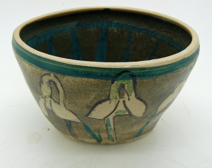 Snowdrop Ceramic Bowl or small vase