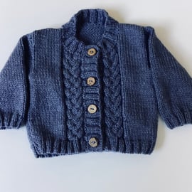 Hand knitted baby cardigan 