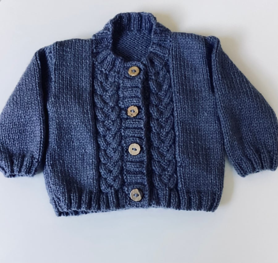 Hand knitted baby cardigan 