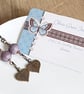 Lilac and bronze boho leaf earrings with lampwork beads - Image 4